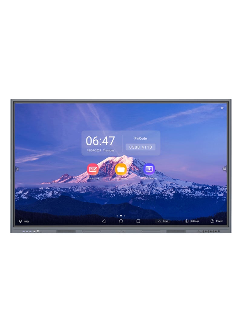 Uniview UNIVIEW 86'' 4K Smart Interactive Display with Touchscreen Monitor Smart Board, All-in-One Touch-screen Industrial PC for Office and Classroom 