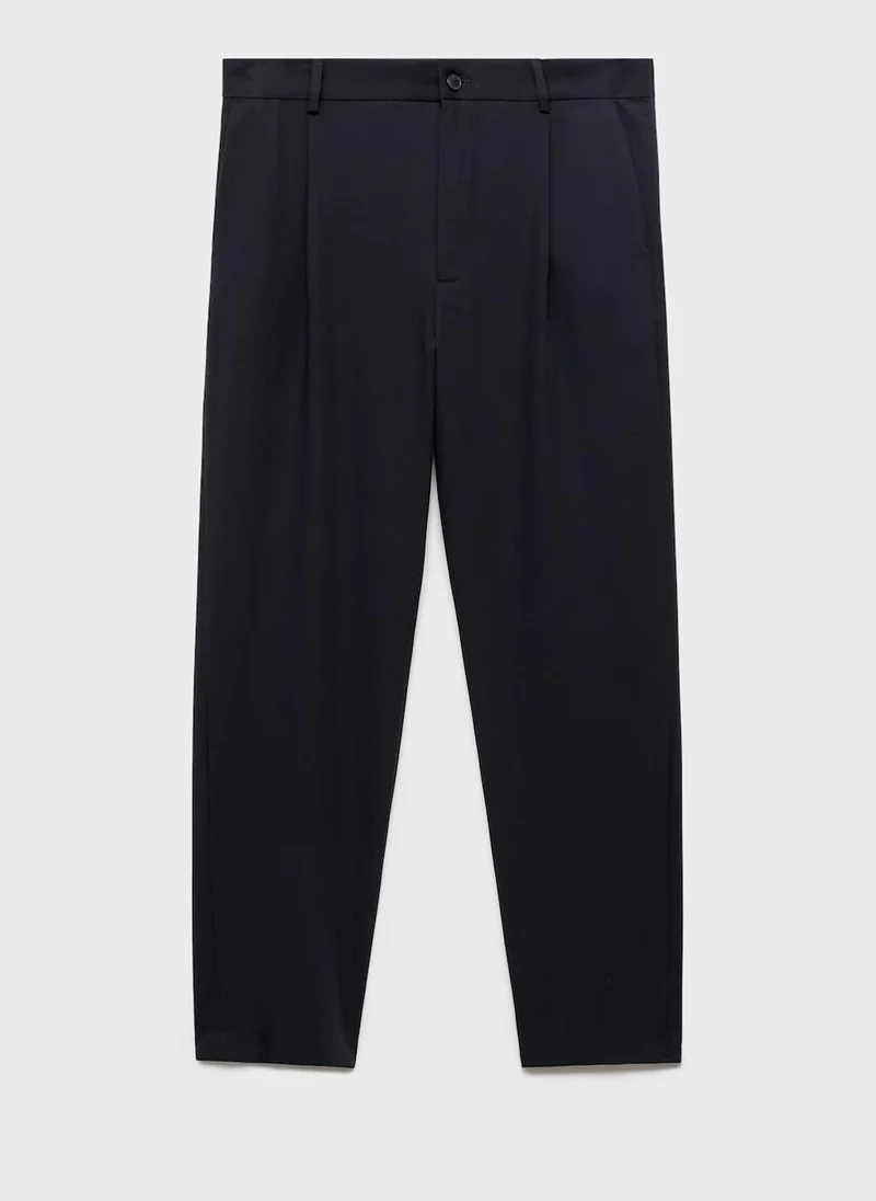 مانجو مان Fluid straight-leg trousers with pleats