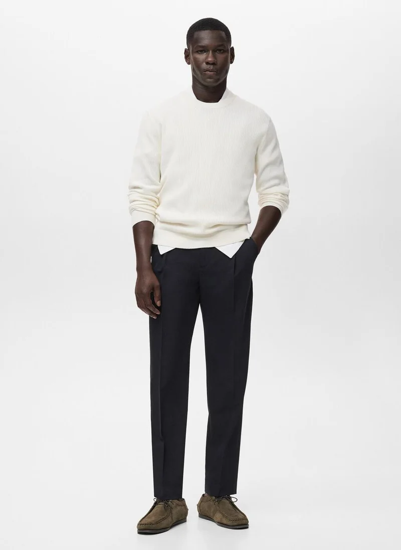 مانجو مان Fluid straight-leg trousers with pleats