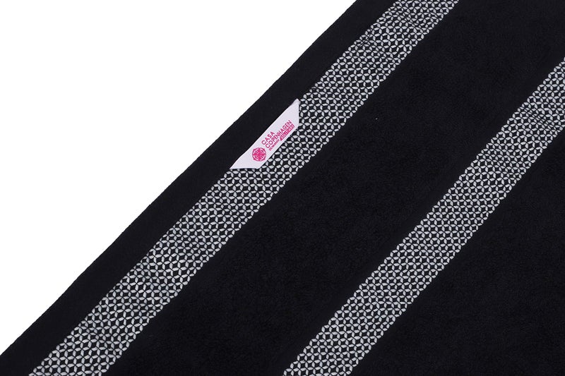 CASA COPENHAGEN CASA COPENHAGEN Solitaire 6 Pieces Towel Set- Black, 600 GSM 2 Bath Towel 2 Hand Towel 2 Washcloth, Designed in Denmark Made of Soft Egyptian Cotton for Bathroom, Kitchen & Shower  - Image 5