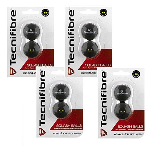 Tecnifibre Double Yellow Dot Squash Balls - 8 Pack - Image 3