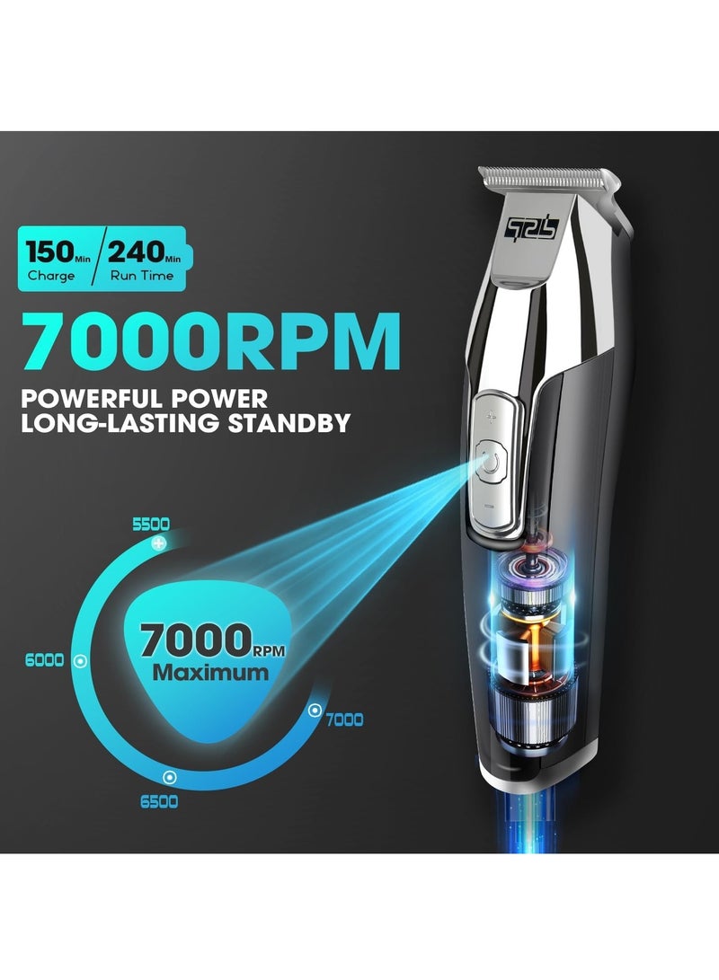 دي اس بي Hair Trimmer with LED Display - Wireless T Trimmer, T Outliner, Barber Trimmer - All in One Kit, Waterproof - for Barbers and Men - Image 4