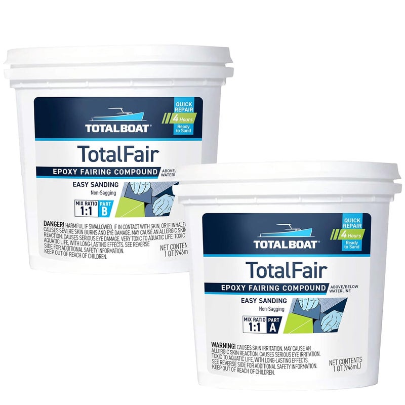TotalBoat TotalFair Marine Epoxy Fairing Compound for Fiberglass, Wood, Aluminum and Steel (2 Quart Kit) - Image 1