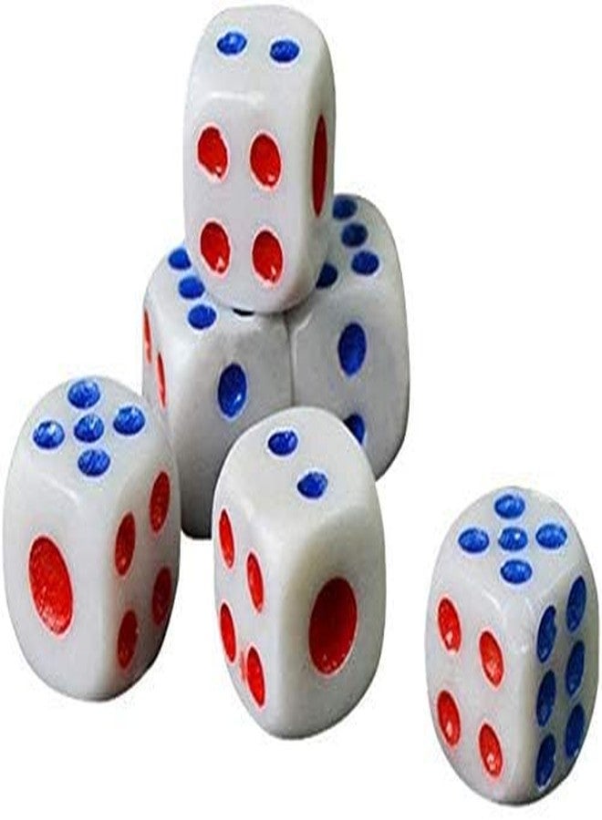 LUCKYMORDEN Pack of 100 Ludo Dice Standard Plastic 14 mm Game White Dice - Image 2