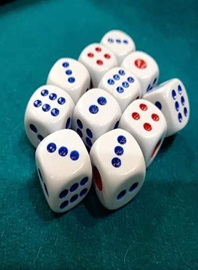 LUCKYMORDEN Pack of 100 Ludo Dice Standard Plastic 14 mm Game White Dice - Image 3