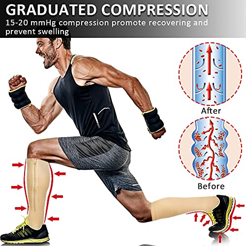Ailaka Medical 15-20 mmHg Zipper Compression Socks Women Men - Image 2