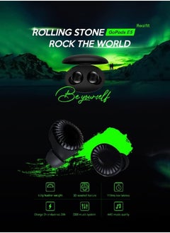 Realfit GoPods E5 TWS Wireless Earphone 20H Playback Mini Bluetooth Wireless Earbuds With Mic Smart Control IPX4 Water Resistant Black  - Image 2