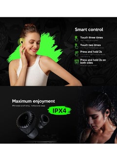 Realfit GoPods E5 TWS Wireless Earphone 20H Playback Mini Bluetooth Wireless Earbuds With Mic Smart Control IPX4 Water Resistant Black  - Image 4