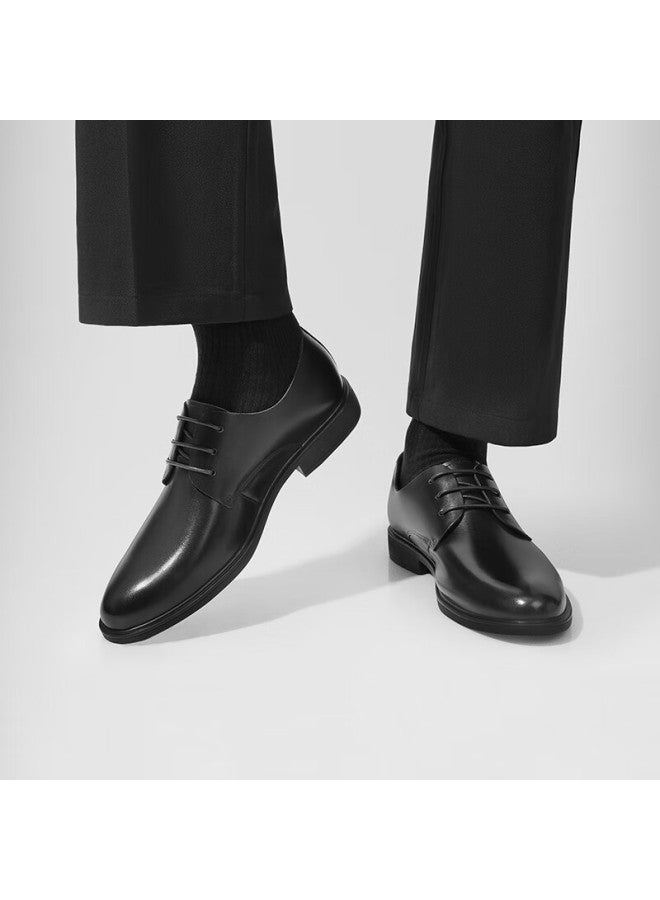 Belle Men's Shoes, Business Formal Leather Shoes, Casual Height-increasing Soft-soled Genuine Leather Shoes, 10503am0, Black-classical Version, Size 43 - Image 4