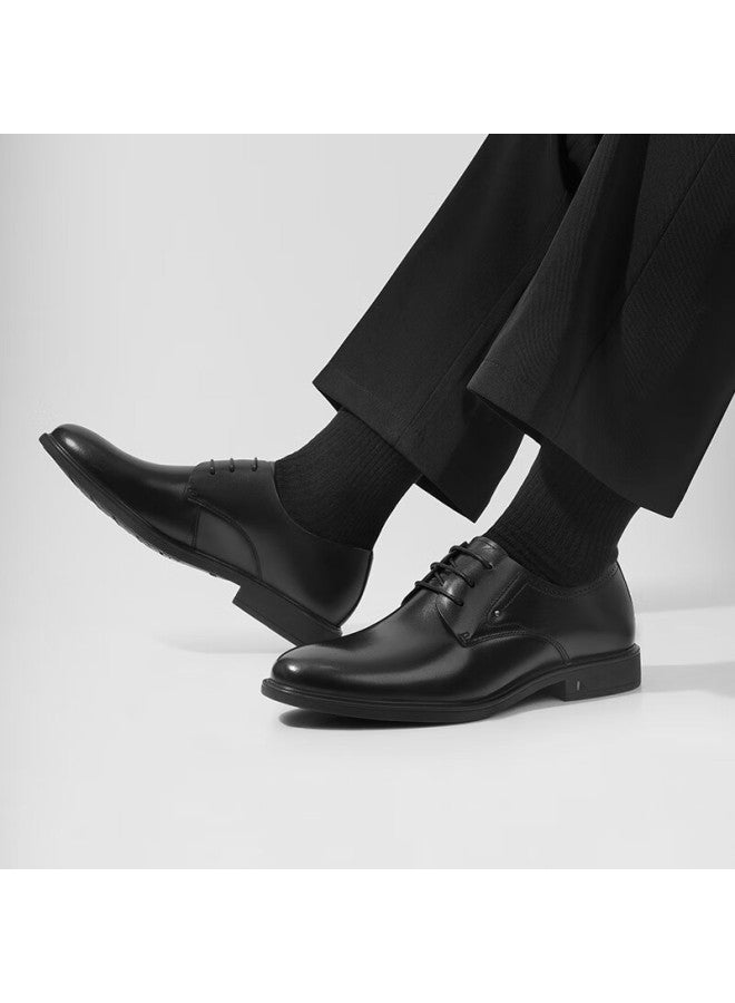 Belle Men's Shoes, Business Formal Leather Shoes, Casual Height-increasing Soft-soled Genuine Leather Shoes, 10503am0, Black-classical Version, Size 43 - Image 5