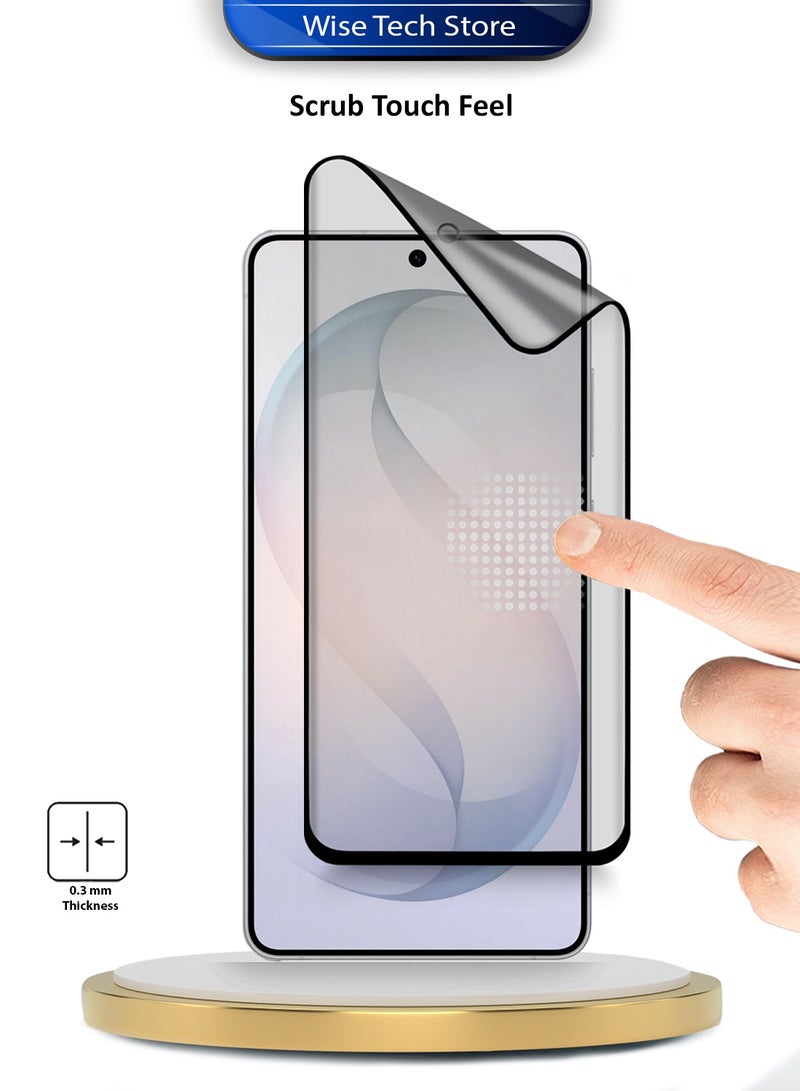 دبليو تيك حماية شاشة مرنة مطفية كاملة الغراء من السيراميك النانوي لهاتف سامسونج جالاكسي S26 ألترا 5G 2026 الفاخر - شفاف/أسود (MSCNMN) - Image 3