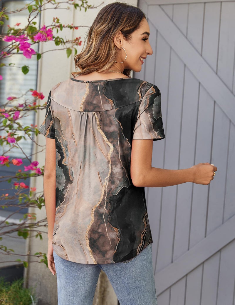 Zeagoo Womens Tops Dressy Casaul Plus Size Tunic Tops Short Sleeve Summer Clothes 2026 Fashion Work Tees XXL - Image 4