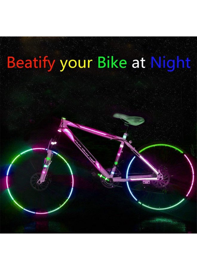 LiXiongBao 5 Pack Reflective Tape Outdoor Safety Warning Lighting Sticker Waterproof Bike Reflector Tape For Bicycle Bike Car Motorcycle Diy Rim Decoration (5 Color)  - Image 2