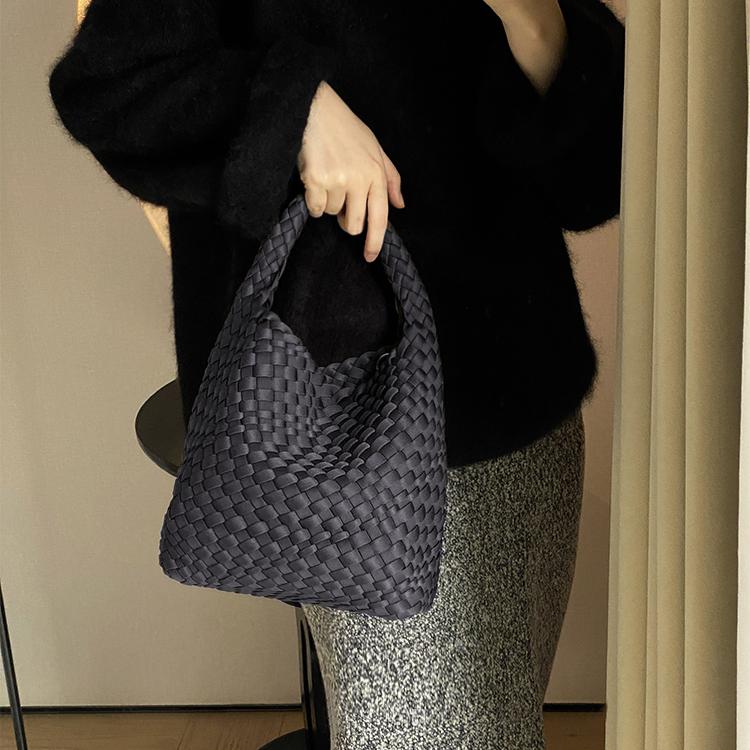 High-Grade Nylon Handmade Woven Bag Women'S Underarm Bag Satin Tote Bag Handbag Shoulder Crossbody Bag - Image 3
