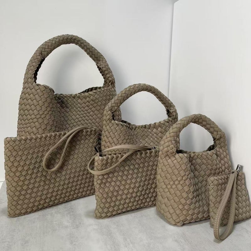 High-Grade Nylon Handmade Woven Bag Women'S Underarm Bag Satin Tote Bag Handbag Shoulder Crossbody Bag - Image 5