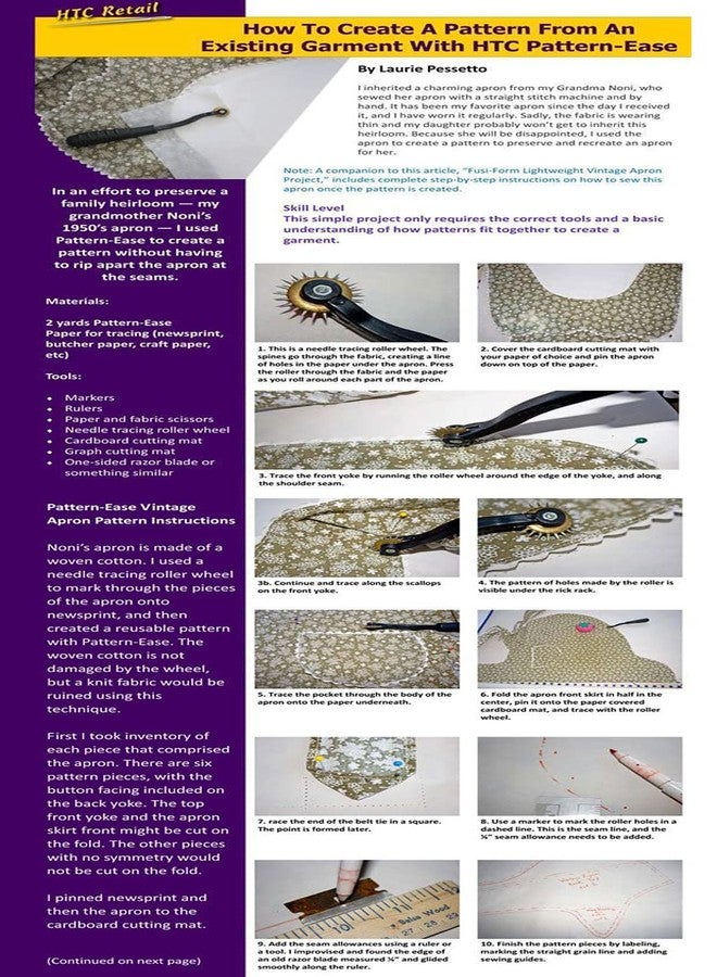 Superpunch Pattern-Ease Tracing Material, Tracing Paper for Sewing Patterns - 46 Inches X 2 Yard, HTC3100-1 Pattern Drafting Paper for Embroidery, Nonwoven Durable Light Stabilizer - Made in USA - Image 5