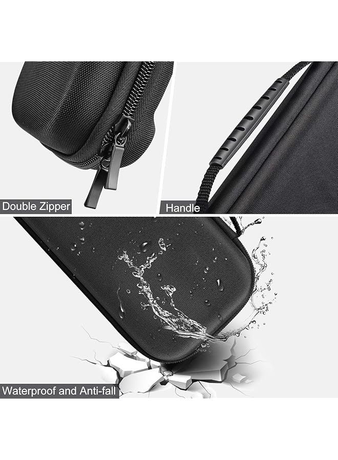 أكس سبرينج حقيبة حمل لجهاز Switch، حقيبة تخزين سفر صلبة، حقيبة واقية مع 20 خرطوشة لعبة، وحدة تحكم OLED وملحقاتها، حقيبة حمل لجهاز Switch - Image 4