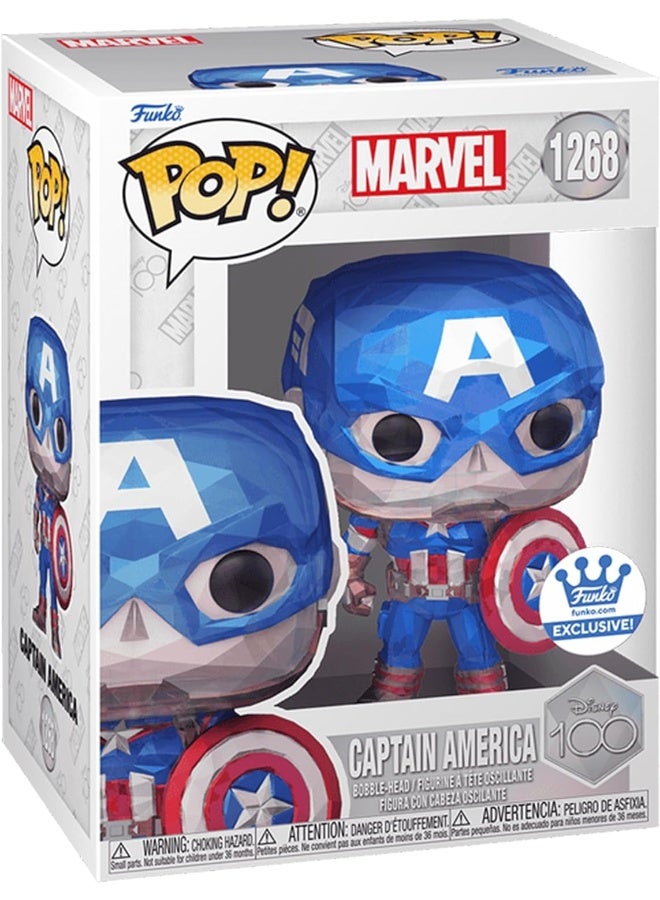 Funko Pop! The Avengers - Captain America (Facet) Disney 100th Exclusive - Image 2