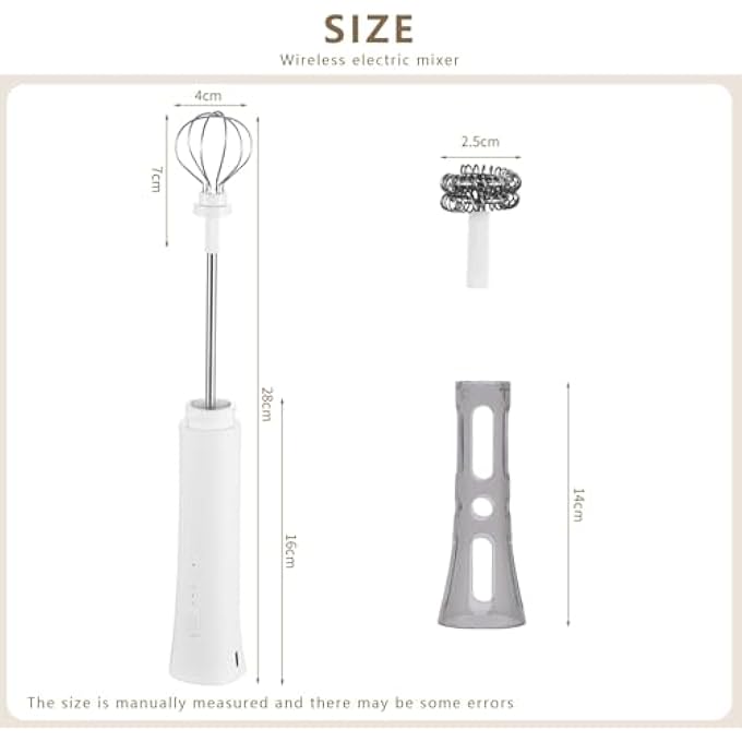 إكسفور جهاز خفق حليب صغير محمول للقهوة واللاتيه، خلاط حليب كهربائي لاسلكي محمول باليد مع خفّاقتين قابلتين للإزالة، 3 سرعات، صانع رغوة من الفولاذ المقاوم للصدأ لتحضير الكابتشينو وشاي الماتشا والمزيد - Image 5