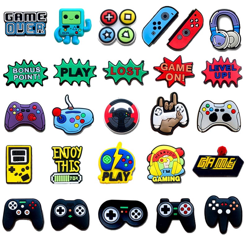 BULKITEM 26PCS Game Theme Shoe Decoration Charms for Boys Teens, Game Gifts, Game Shoe Charms Accessories Decorations for Boys Girl Women Men Teens Adults - Image 1