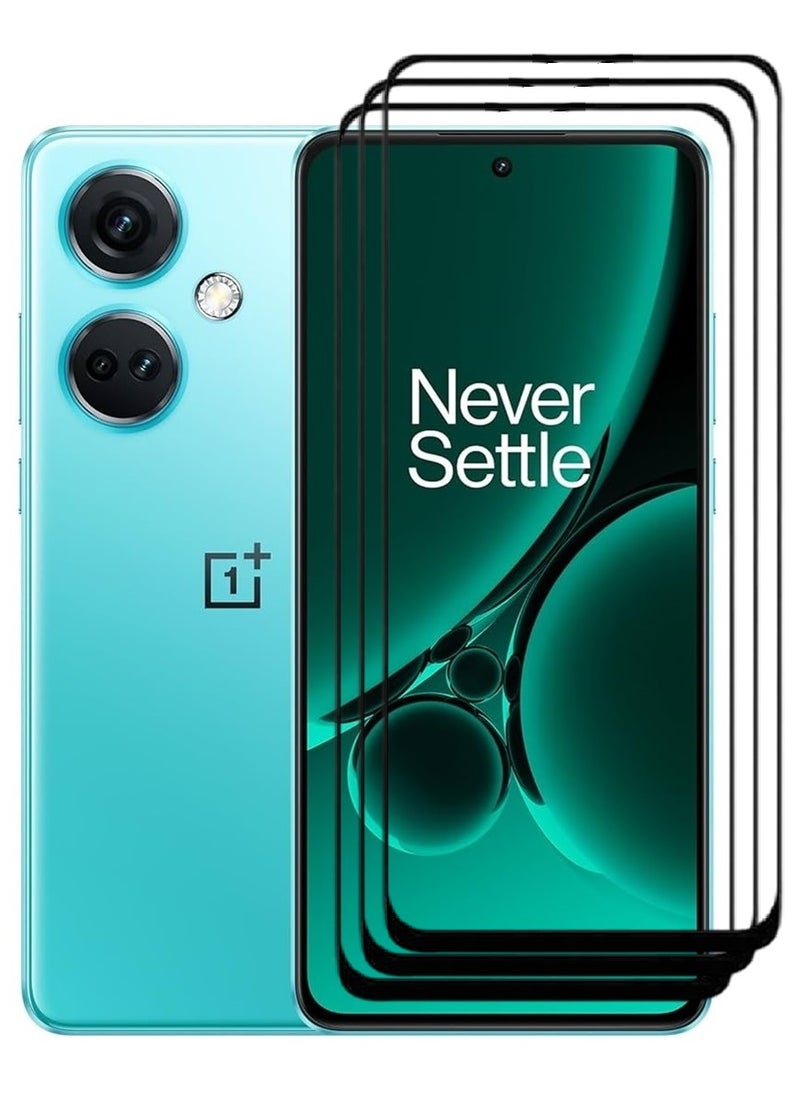 AINA 3 Pieces Tempered Glass Screen Protector 5D Designed For OnePlus Nord CE3 Full Glue Edge to Edge Full Screen Coverage And Bubble Free - Image 1
