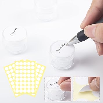 WUERQIE Pack of 100 Containers 5 ml Empty Containers Mini Clear Jar Sample Transparent Cream Glass Cosmetic Bottle Containers - Image 3