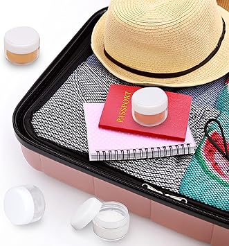 WUERQIE Pack of 100 Containers 5 ml Empty Containers Mini Clear Jar Sample Transparent Cream Glass Cosmetic Bottle Containers - Image 5