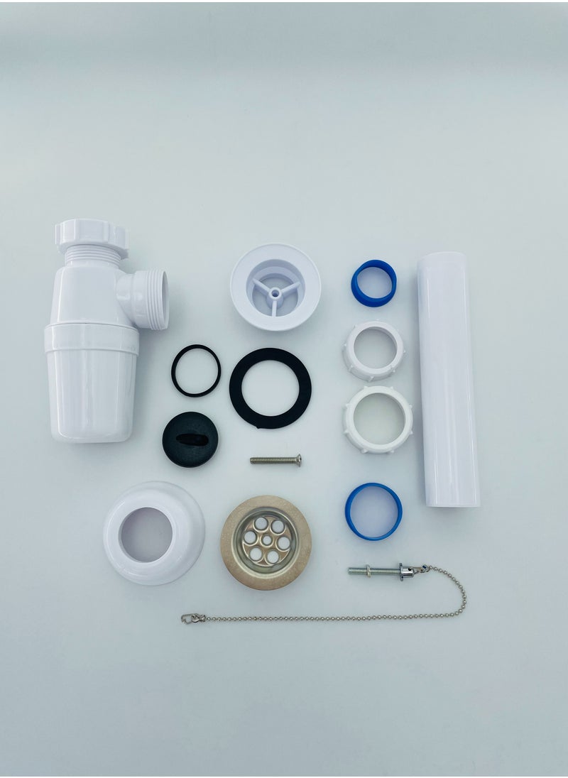 Uni flo - Bottle Trap Kitchen Sink Waste Trap Drain Tube 1 1/2 Inch - Made in UAE - Image 1