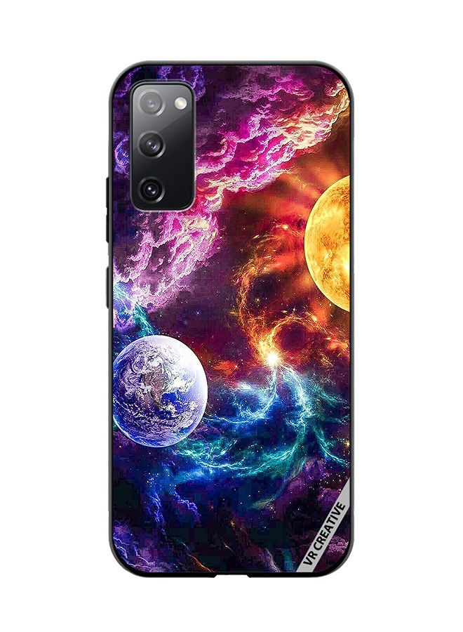 VR CREATIVE غطاء حماية لجهاز سامسونج جالاكسي S20 FE 5G بتصميم جالاكسي الجميل متعدد الألوان - Image 1