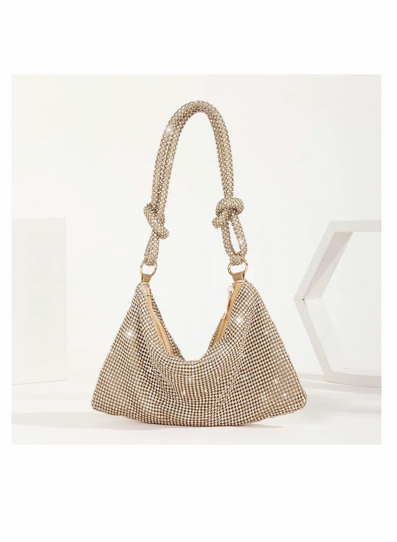 KASTWAVE Rhinestone Crossbody Bag For Women Silver Clutch Evening Handbag Purse Sparkly Purses Diamante Party - Image 4