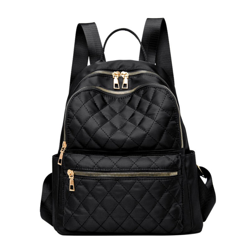 Waterproof Oxford Backpack 30x13x35cm Black Scratch-Proof Durable Oxford Cloth Backpack - Simple Elegant Multi-Carry Backpack for Casual Travel Student Business - Image 1