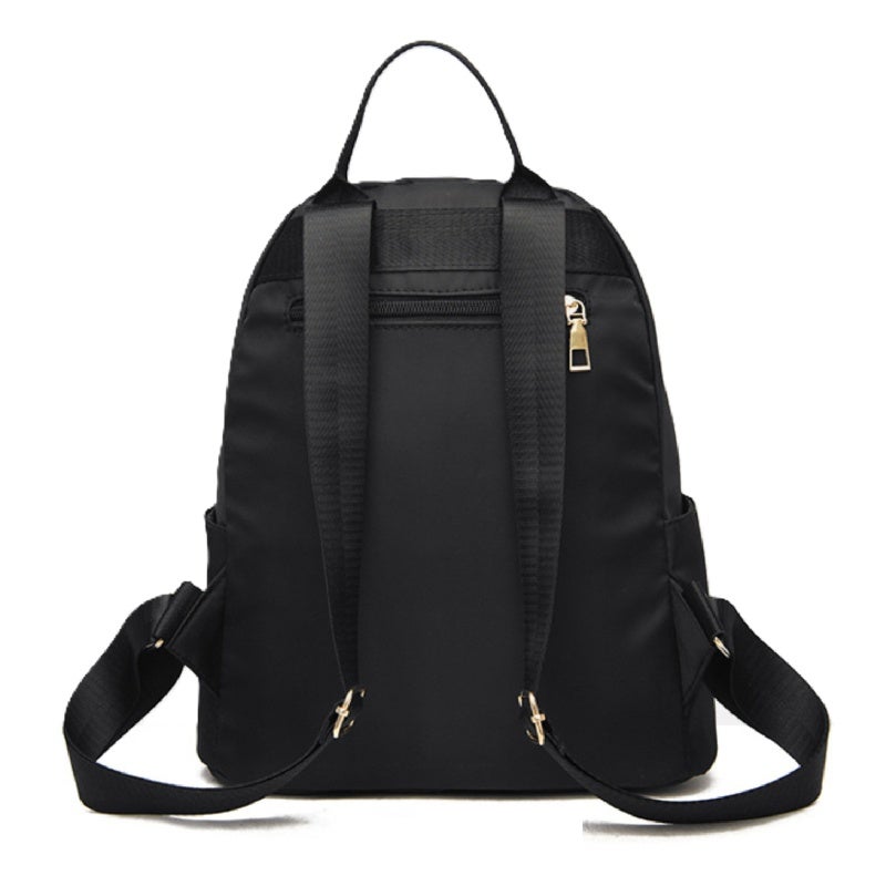 Waterproof Oxford Backpack 30x13x35cm Black Scratch-Proof Durable Oxford Cloth Backpack - Simple Elegant Multi-Carry Backpack for Casual Travel Student Business - Image 2