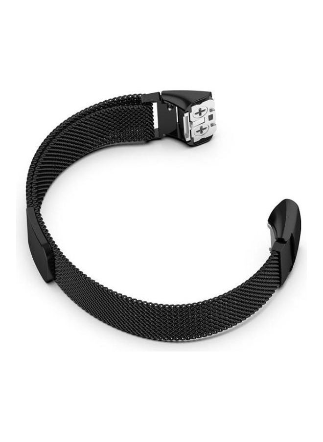 NIBEMINENT - Milanese Replacement Strap Watchband For Samsung Galaxy Fit SM-R370 Black - Image 1