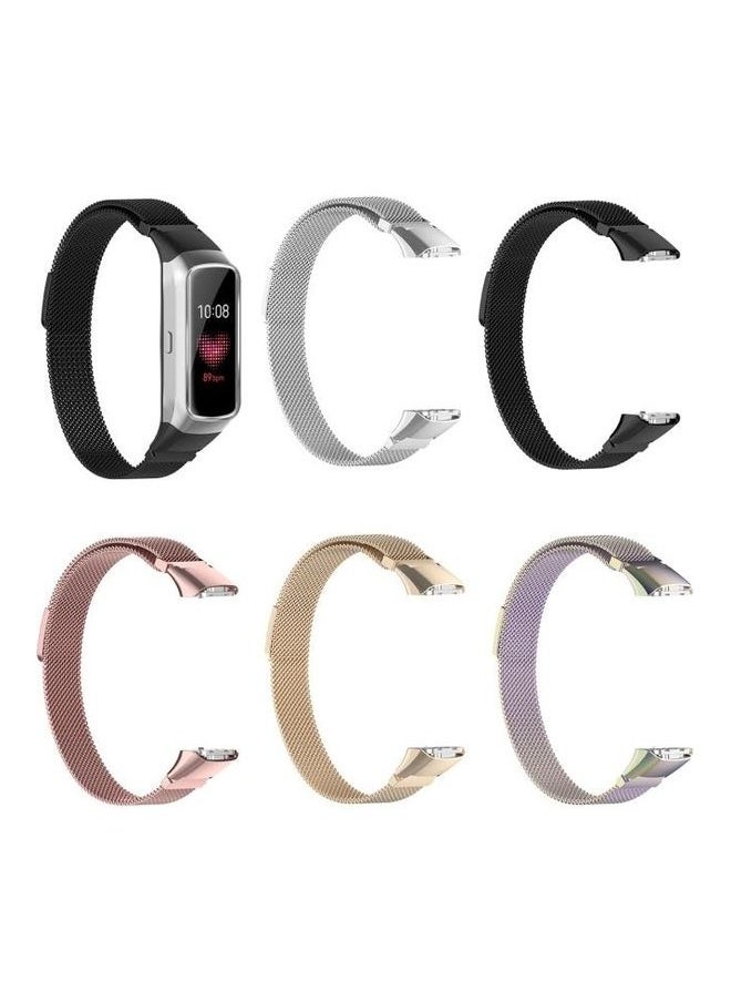 NIBEMINENT - Milanese Replacement Strap Watchband For Samsung Galaxy Fit SM-R370 Black - Image 1