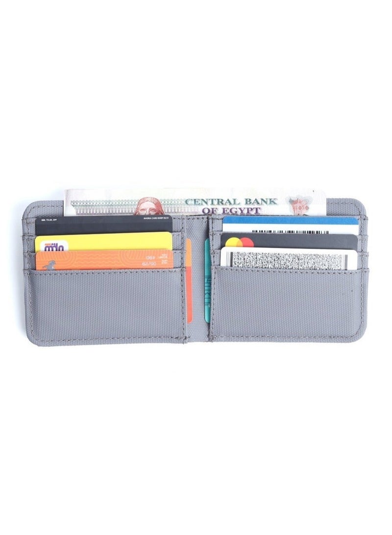 Ar supply Ar Alfa Pro by Arij Bags | Wallet, Water-Resistant Fabric, 8 Card Slots, Main Cash Pocket, Slim Pocket Design (11 × 8 cm) (Grey) - Image 2