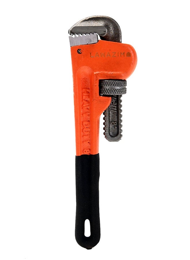 LAWAZIM Pipe Wrench - 12inch / 300mm Orange -Heavy Duty Adjustable Plumbing Wrench with Serrated Jaws and Non-Slip Handle -for Pipe Repairs, Maintenance, Installation, Workshop Use, & Home Improvement - Image 2
