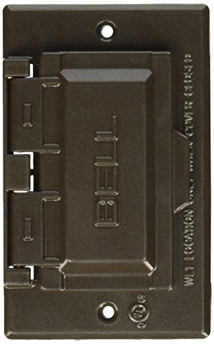Bell Hubbell-Raco 5101-7 1-Hole Weatherproof Device Cover, 4-9/16 in L X 2-13/16 in W, 4-9/16" x 2-13/16", Bronze - Image 1