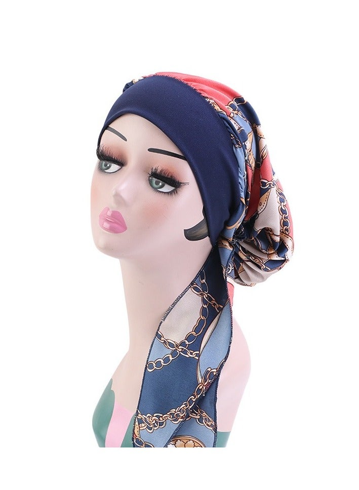 ISI 2 Pieces Comfortable Classic Long Scarf Hijab Cap For Women and Girls - Image 4
