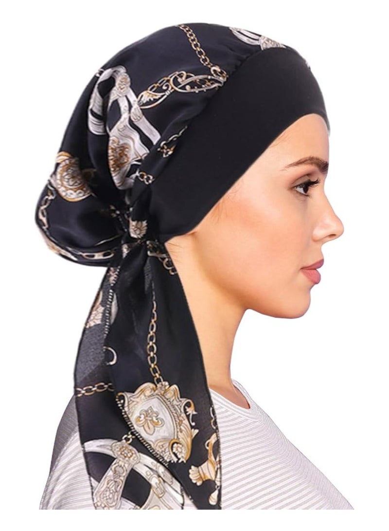 ISI 2 Pieces Comfortable Classic Long Scarf Hijab Cap For Women and Girls - Image 2