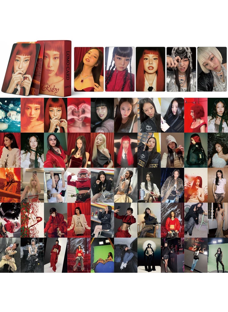 Harse 55 Piece BLACKPINK JENNIE New Single LIKE JENNIE Lomo Card  - Image 2