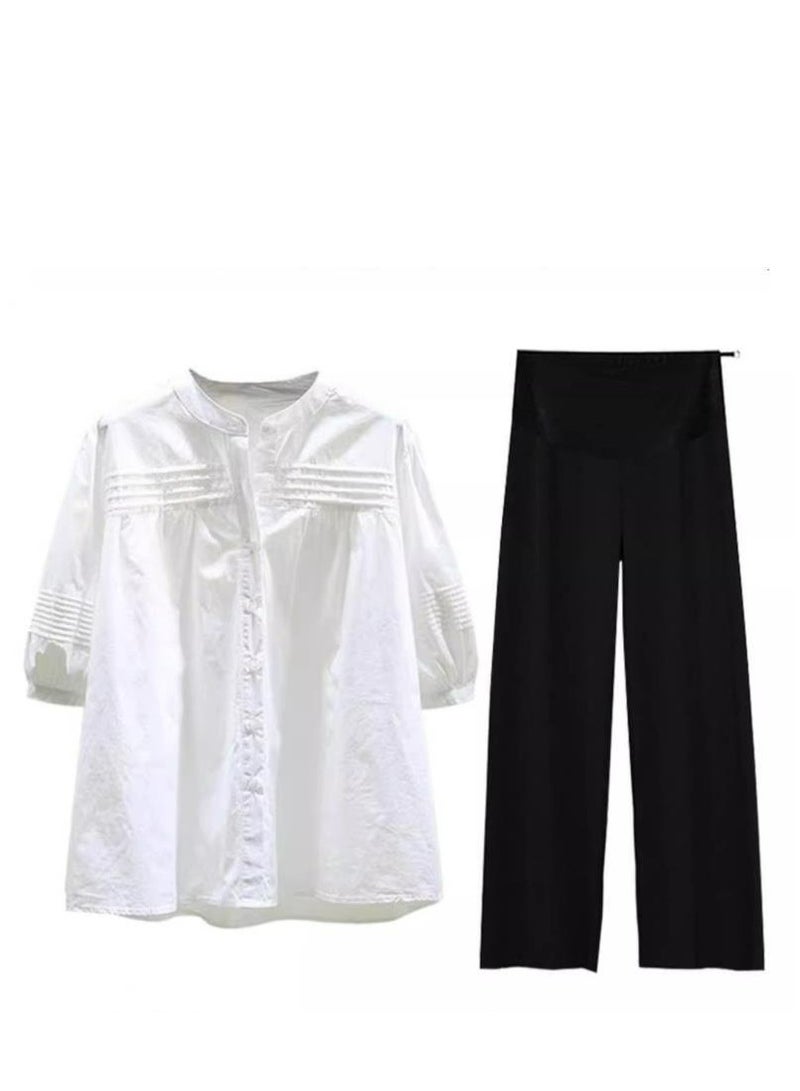 Fashionable Suit, Stylish Short Sleeved Shirt, Summer Outing Two-Piece Set - Image 5