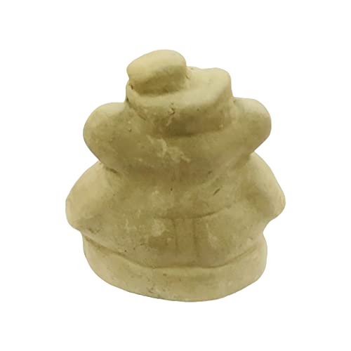SHOPMEFAST Eco Friendly Handcrafted Clay/Mud Ganpati Murti Biodegradable Kacchi Mitti Ganesha Water Soluble Ganesh Idol for Ganpati Visarjan (H:4 Inch Small) - Image 4