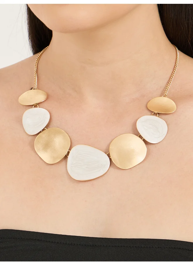 ستايلي Styli Two Tone Chunky Necklace