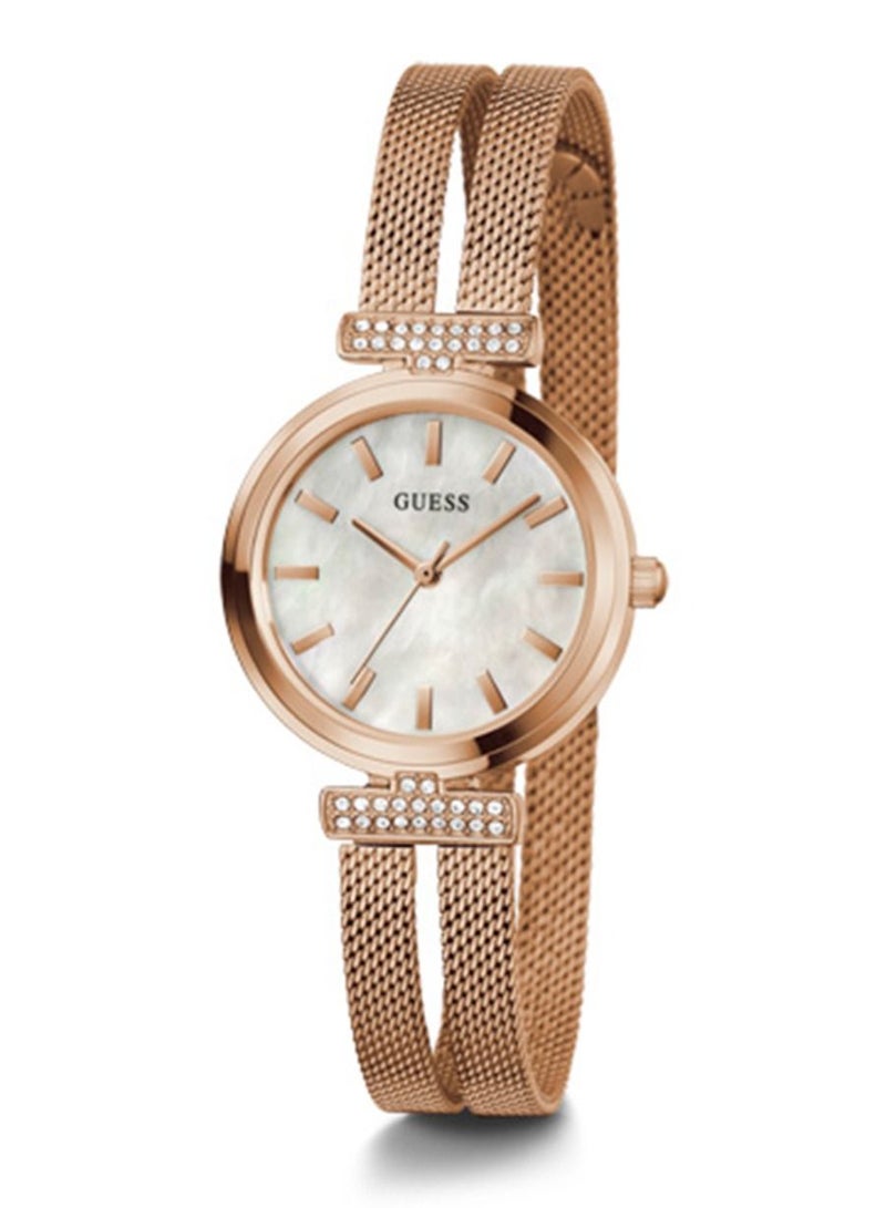 GUESS Women's Array Rose Gold Stainless Steel Bracelet Watch GW0471L3 - 28mm - Image 5