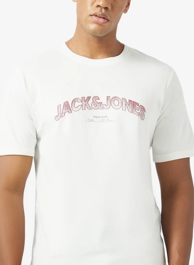 JACK & JONES  Casual Regular Fit Crew Neck T-Shirt for Men | Best Price UAE