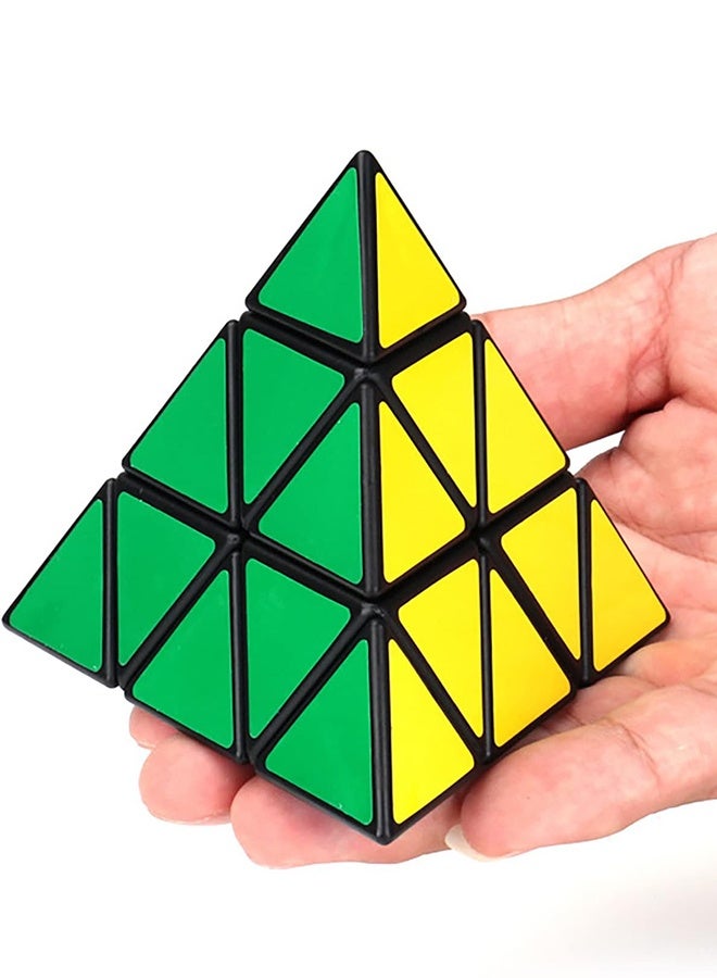 3X3 Pyramid Speed Cube, Triangle Magic Brain Teaser Puzzle Toy, Smooth Fast Turning Educational Toy for Kids & Adults - Image 3