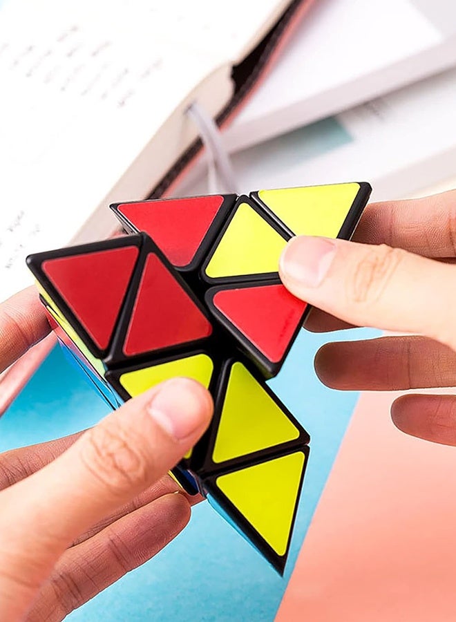 3X3 Pyramid Speed Cube, Triangle Magic Brain Teaser Puzzle Toy, Smooth Fast Turning Educational Toy for Kids & Adults - Image 2
