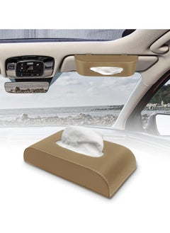 Generic Senior PU Leather Car Visor Tissue Holder 