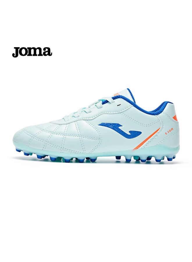 Joma Kids Soccer Shoes Mg Short Studs  New Professional Football Match Training Shoes Light Blue/dark Blue Size 36 - Image 1