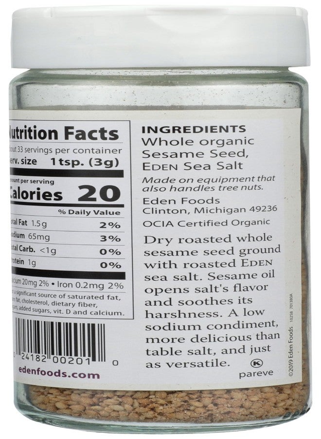 EDEN FOODS Organic Gomasio Sesame Shake Original, 3.5 OZ - Image 2